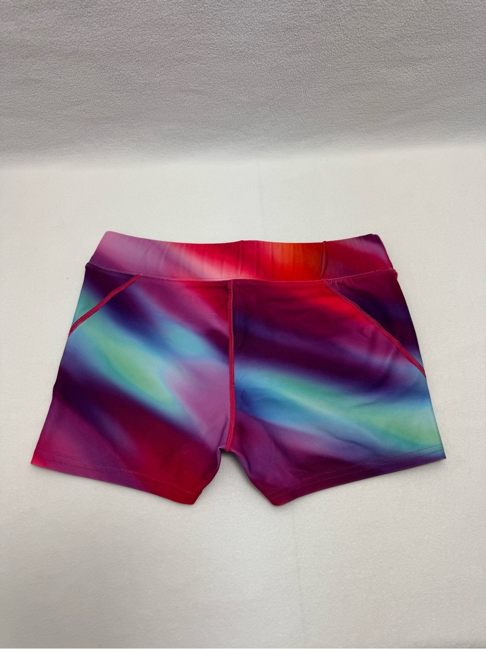 Reebok Red Purple Gradient Athletic Booty Shorts M - Picture 2 of 6